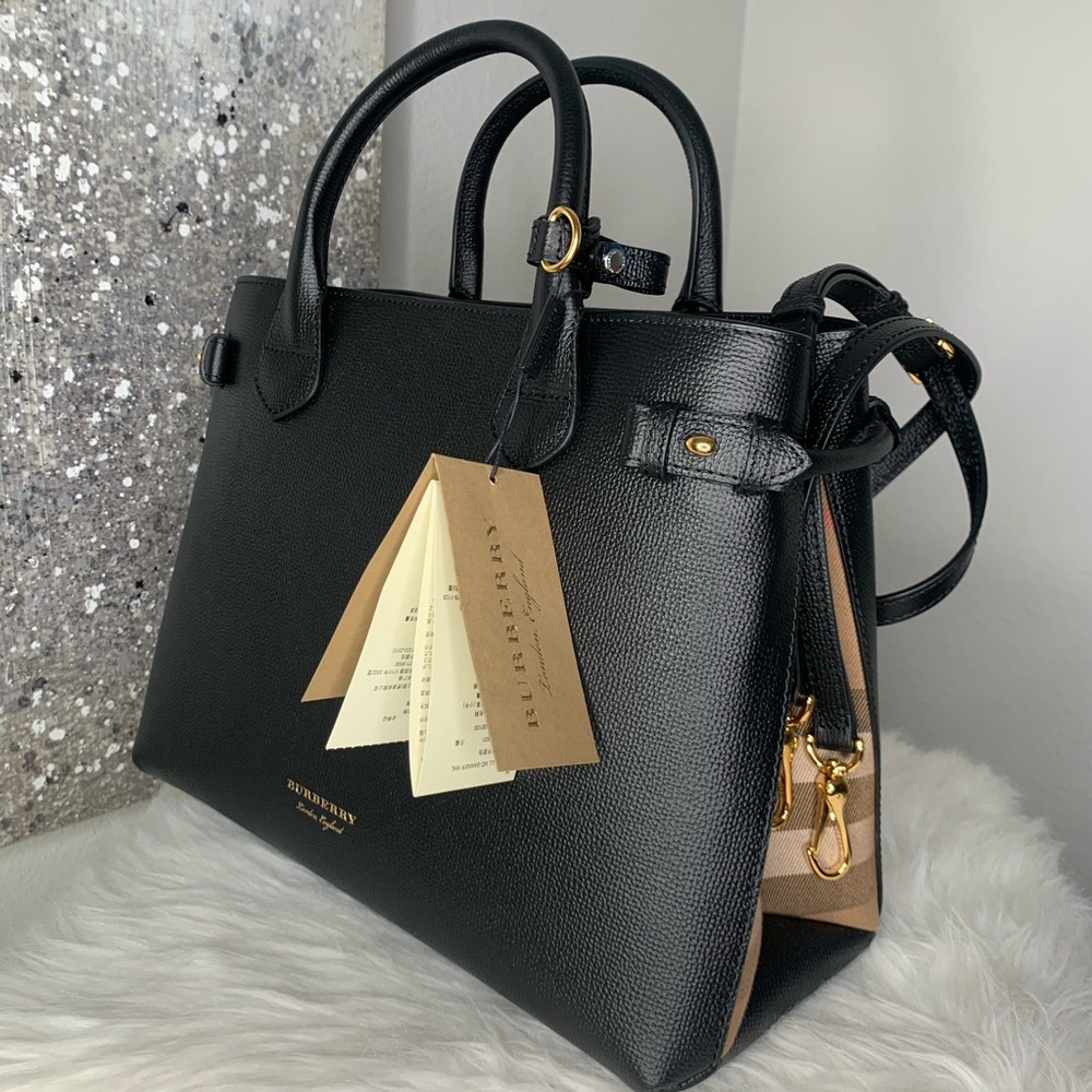 Burberry MD Banner House Check Derby Leather Bag - Picture 6 of 7
